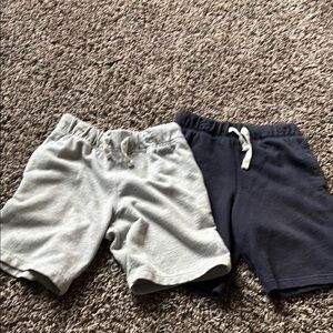 Gray and Blue Casual Shorts Set